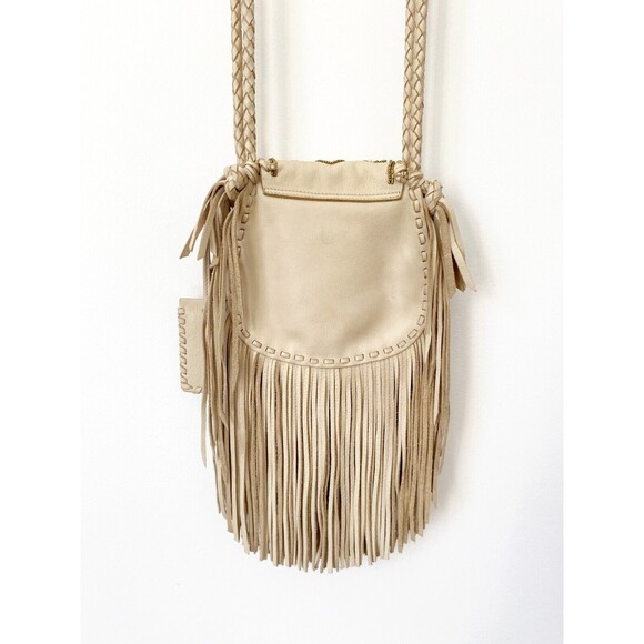 Ralph Lauren Cream Leather Fringe Beaded Crossbody Bag, 2011 Runway Collection - Picture 5 of 16